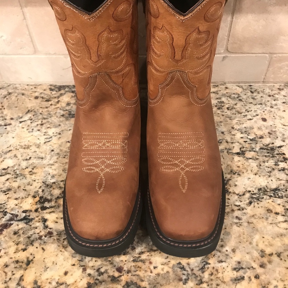 J.B. Dillon genuine leather cowboy/work boots.